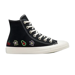 Converse Chuck Taylor All Star High 'Festival Brodé Fruits & Florals' Baskets Noir/Noir/Vert Beam A06065C