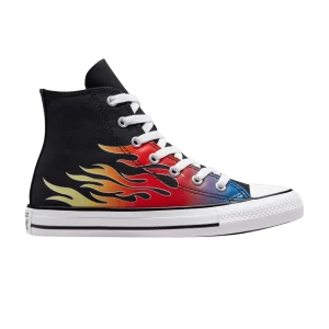 Converse Chuck Taylor All Star High GS 'Cars – Flames 'Baskets Noir/Noir/Blanc A04715F