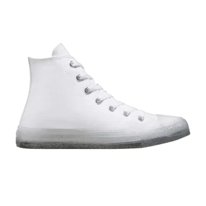 Converse Chuck Taylor All Star High GS 'Glitter' Baskets Blanc/Blanc/Argent A02927F