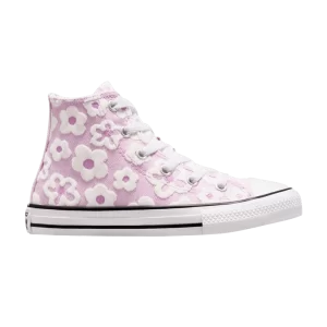 Converse Chuck Taylor All Star High PS 'Floral Broderie' Baskets Lilas Stardust/Grape Fizz A08117F