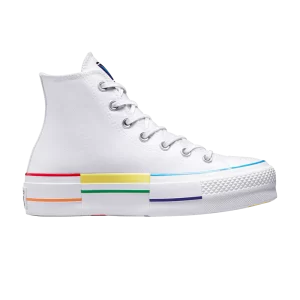 Converse Chuck Taylor All Star Lift High 'Pride – Proud to Be' Baskets Blanc/Jaune frais/Bleu noueux A06031C