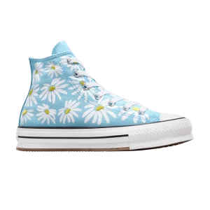 Converse Chuck Taylor All Star Lift Platform High GS 'Floral' Baskets True Sky/Dandy Lion/Blanc A06337C