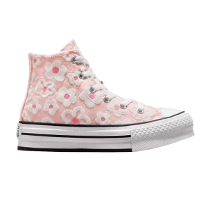 Converse Chuck Taylor All Star Lift Platform High PS 'Floral Broderie' Baskets Donut Glaze/Oops Rose/Blanc A06325C