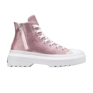 Converse Chuck Taylor All Star Lugged Lift Platform High GS 'Glitter – Blush Hush 'Baskets Blush Khash / Blanc / Blush Khash A08418C