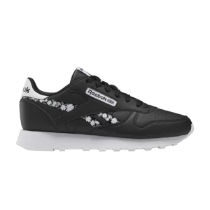Baskets Reebok Classic Leather Big Kid 'Flower Crowns - Noir Blanc' Noir/Noir/Blanc HP9525