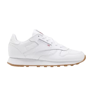 Reebok Classic Leather Big Kid 'White Gum' Baskets Chaussures blanches/Chaussures blanches/Bubblegum 100010472