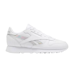 Reebok Classic Leather Big Kid 'White Iridescent' Baskets Chaussures blanches/Chaussures blanches/Chaussures blanches 100062585