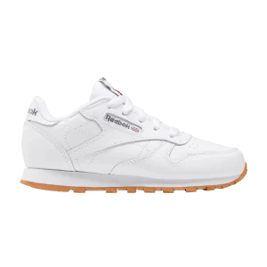 Reebok Classic Leather Little Kid 'White Gum' Baskets Chaussures blanches/Chaussures blanches/Bubblegum 100000166