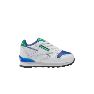 Reebok Classic Leather Step 'n' Flash Toddler 'White Green Vector Blue' Chaussures blanches/Chaussures blanches/Vector bleu HR1067