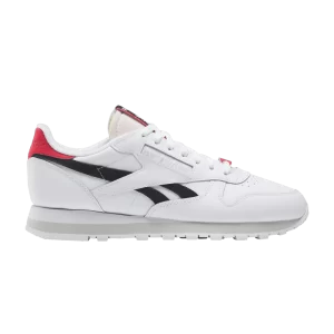 Reebok Classic Leather 'White Black Vector Red' Baskets Chaussures blanc/Noir/Vector rouge 100202344