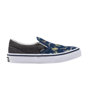 Vans Classic Slip-On Baskets 'Glow - Dino' pour Enfants Dino Multi/True White VN000D0J6GL
