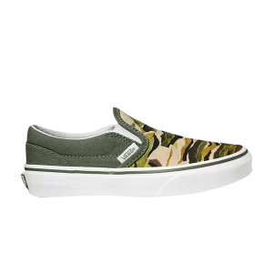Vans Classic Slip-On Baskets 'Painted Camo Green' pour Enfants Painted Camo/Vert/Multi VN0A5KXMBGK