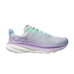 HOKA Clifton 9 Baskets 'Sunlit Ocean Lilac Mist' pour enfants Océan ensoleillé/Brouillard lilas 1131170 SOLM