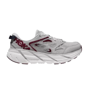 HOKA Clifton L Broderie 'Lunar Rock Cabernet' Baskets Moon Rock/Cabernet 1126854 LRCB