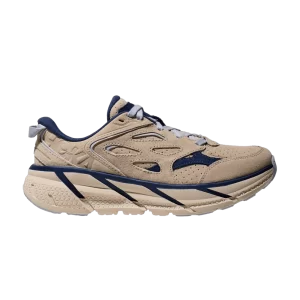 HOKA Clifton L Suede 'Oat Milk Bellwether Blue' Baskets Lait d'avoine/Bellwether Blue 1122571 OTH