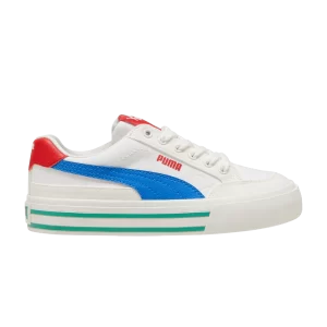 Puma Court Classic Vulc FS Big Kid 'White Hyperlink Blue' Baskets Blanc/Hyperlink Bleu/Gris 396558 07