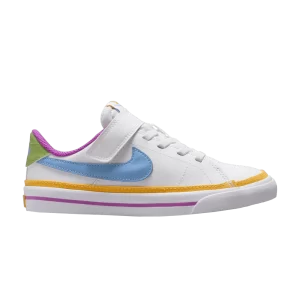 Nike Court Legacy Lift PS 'Blanc Multi-Color' Blanc sommet/Chlorophylle/Cadran solaire/Bleu université DA5381 123