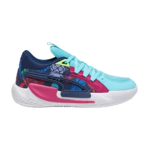Puma Court Rider 'Chaos Fresh' Baskets Bleu Persan/Pinktastic/Explosion De Fraise/Vert Pro/Team Aqua 379138 01