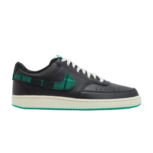 Nike Court Vision Low 'Plaid' Noir/Lait de Coco/Rouge Université/Vert Stade FD0321 010