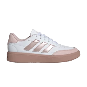 Baskets adidas CourtBlock J 'White Sandy Pink' Blanc nuage/Rose sable métallisé/Rose sable ID6498