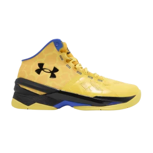 Under Armour Curry 2 Retro GS 'Double Bang' Baskets Steeltown Or/Taxi 3026302 700