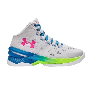 Under Armour Curry 2 Retro GS 'Splash Party' Baskets Halo Gris/Bleu Électrique 3026305 100