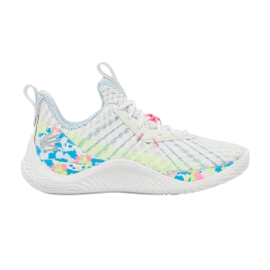 Curry Brand Curry Flow 10 GS 'Splash Party' Baskets Blanc/Bleu Électrique/Argent Métallique 3026293 100