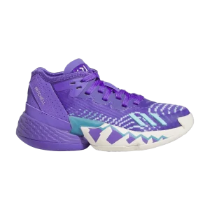 adidas D.O.N. baskets Issue #4 Little Kid 'Throwback Utah Jazz' Violet pic/Couleur blanc/Couleur bleu HP8696
