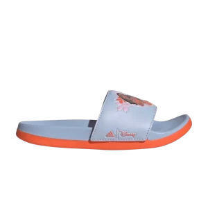 adidas Disney x Adilette Comfort Slide J 'Moana' Baskets Bleu aube/Orange translucide/Bleu aube HP7757