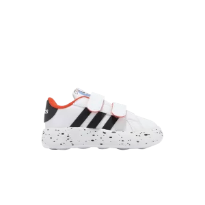 Baskets adidas Disney x Grand Court 2.0 CF I '101 Dalmatiens' Blanc nuage/Noir/Orange vif ID8013