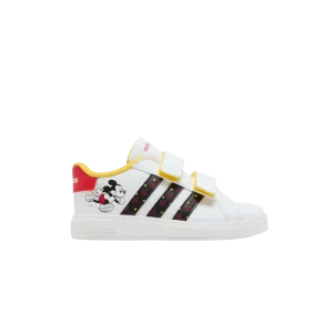 Baskets adidas Disney x Grand Court I 'Mickey Mouse' Nuage blanc/Couleur noir/Meilleur écarlate HP7759