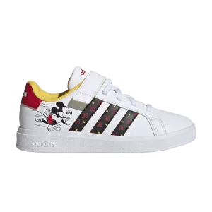 adidas Disney x Grand Court J 'Mickey Mouse' Baskets Nuage blanc/Couleur noire/Meilleur écarlate HP7760