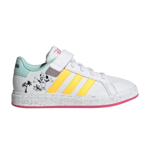 Baskets adidas Disney x Grand Court J 'Minnie Mouse' Blanc Nuage/Étincelle/Violet IF0926