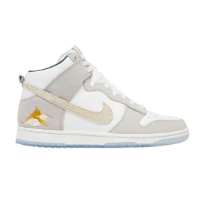 Nike Dunk High 'San Francisco Pack - Gold Mountain' Blanc sommet/Désert Ore/Light Bone/Evergreen/Voile/Or jaune FD0776 100