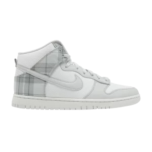 Nike Dunk High SE 'Mint Plaid' Blanc sommet/Blanc sommet/Argent clair/Argent clair DV0826 100