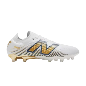 New Balance Endrick x Tekela v4+ Pro Low FG 'Rising' Baskets Blanc/Marine/Or Métallisé ST1FLEME