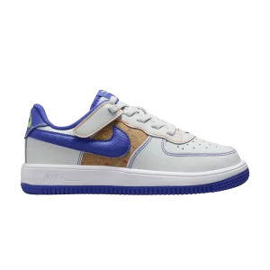 Nike Force 1 Low EasyOn PS 'Photon Dust Blue Cork' Photon Dust/Volt/Orange Total/Bleu Astro HM0754 025