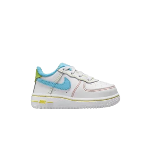 Nike Force 1 LV8 TD 'Rainbow Stitch' Blanc/Vert Action/Jaune Opti/Bleu Baltique FJ4811 100