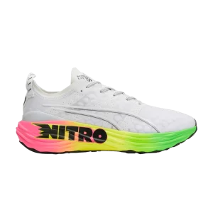Puma ForeverRun Nitro 'Futrograde – Blanc 'Baskets Blanc/Vert gecko 380005 02