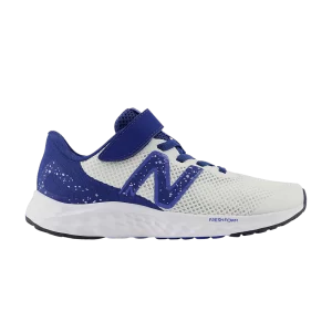 Baskets New Balance Fresh Foam Arishi v4 Bungee Lace Little Kid 'White Marine Blue' Blanc/Night sky/Sea bleu PAARIWN4