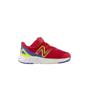 New Balance Fresh Foam Arishi v4 Bungee Lace Baskets X-Wide pour tout-petits 'Team Red Cosmic Pineapple' Team Red/Sea Blue/Space Pineapple IAARITR4 XW