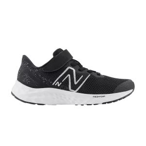 Baskets New Balance Fresh Foam Arishi v4 Bungee Lace Top Strap Little Kid X-Wide 'Black Silver Metallic' Noir/Blanc/Argent Métallique PAARIBW4 XW