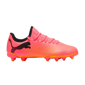 Puma Future Play 7 FG AG Baskets 'Forever Faster Pack' pour grand enfant Sunset Glow/Noir/Solar Stream 107734 03