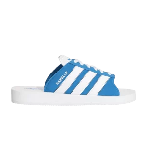 adidas Gazelle Beach Slides 'Bluebird' Bleu Oiseau/Blanc Chaussures/Blanc Chaussures JQ7425