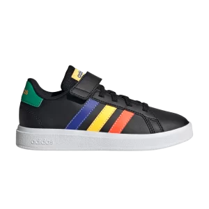 Baskets adidas Grand Court J 'Black Colorblock' Noir/Bleu Lucide/Vert Court HP8914