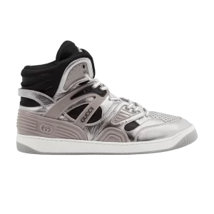 Baskets Gucci Basket High 'Silver Black' Argent/Noir 724005 AABB8 8142