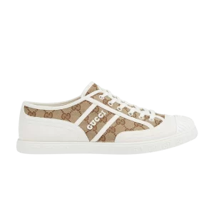 Gucci GG Canvas Trainer 'White Beige Monogram' Baskets Beige/Ébène 759055 FAC19 9756