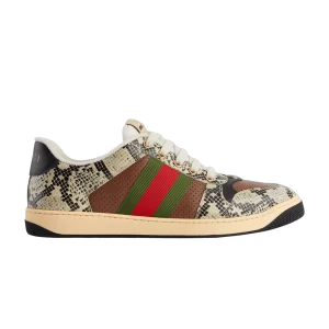 Baskets Gucci Screener 'Python Print' Beige/Vert/Rouge 698605 19YC0 9781