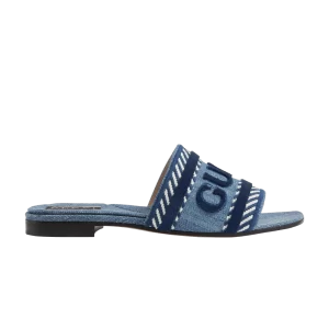 Baskets Gucci Wmns Gucci Script Slide Sandal 'Light Blue Denim' Bleu clair 771589 FACK3 4609