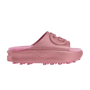 Gucci Wmns Slide Sandal 'Interlocking G – Metallic Rose Pink 'Sneakers Rose métallisé 725541 JAAC8 5914